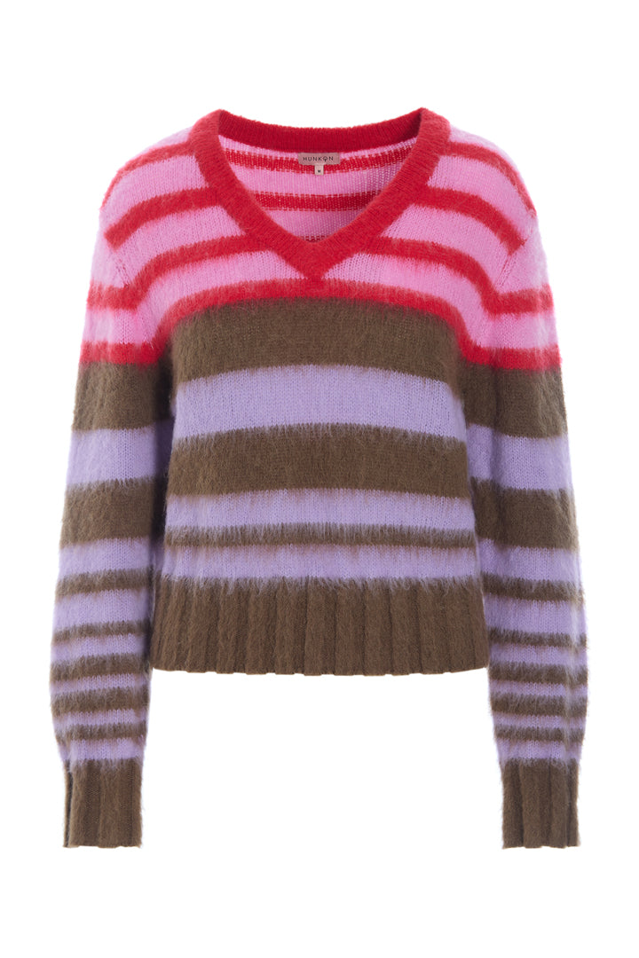 HUNKØN Farah Knit Blouse Blouses Cocoa Rib