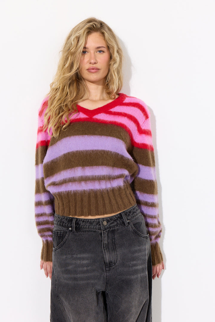 HUNKØN Farah Knit Blouse Blouses Cocoa Rib