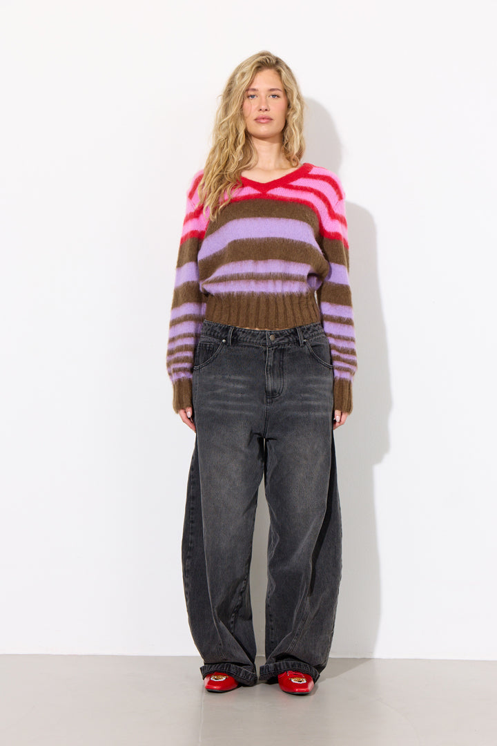 HUNKØN Farah Knit Blouse Blouses Cocoa Rib