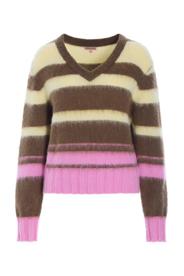 HUNKØN Farah Knit Blouse Blouses Rose Rib