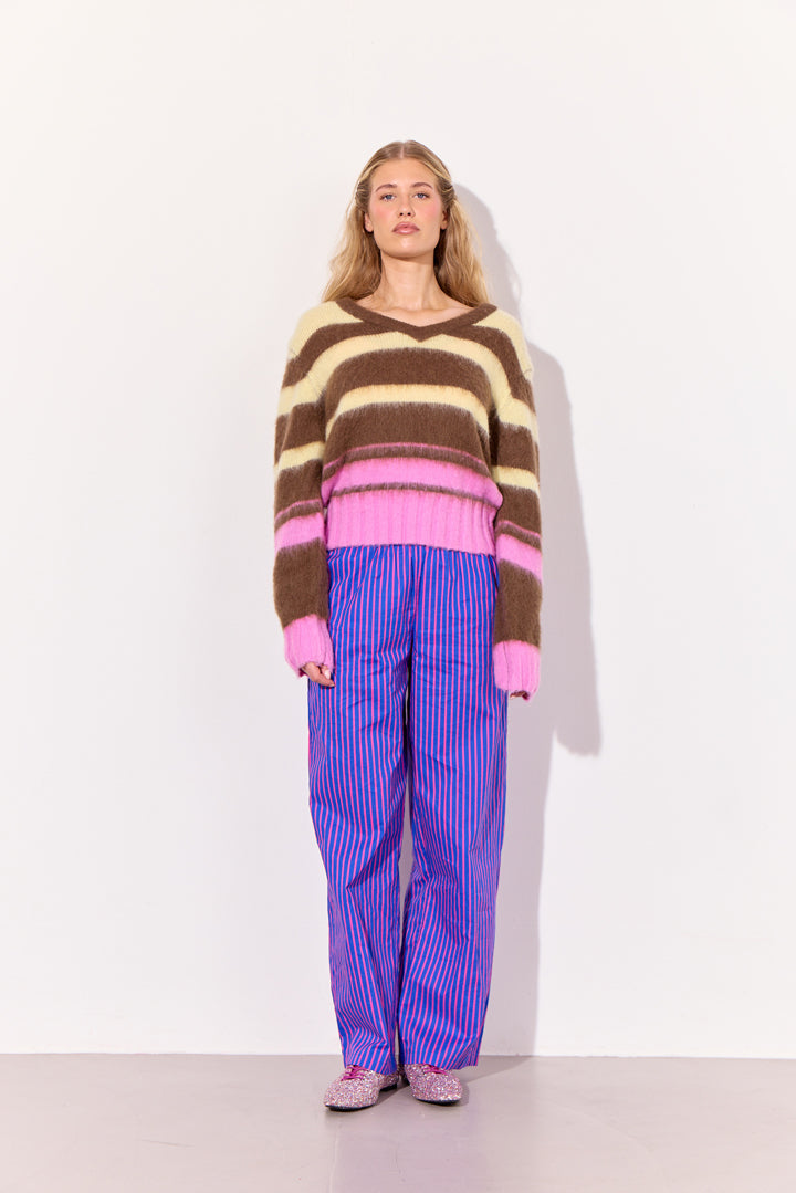 HUNKØN Farah Knit Blouse Blouses Rose Rib