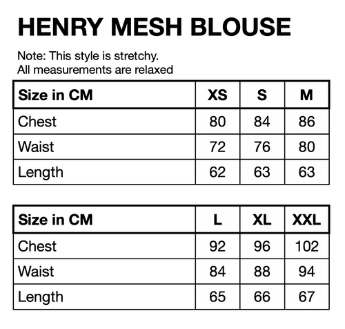 HUNKØN Henry Mesh Blouse Blouses Zebra Striped