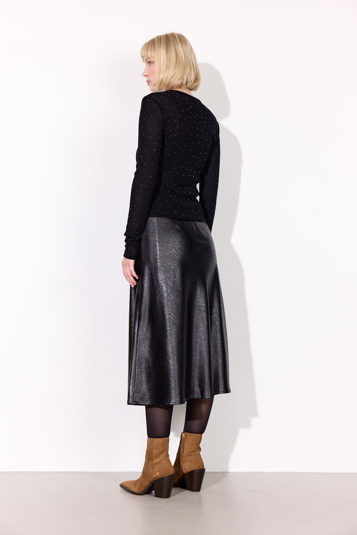HUNKØN Inez Blouse Blouses Black