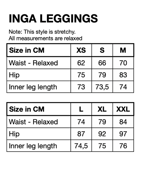 HUNKØN Inga Leggings Leggings Black snake Art Print