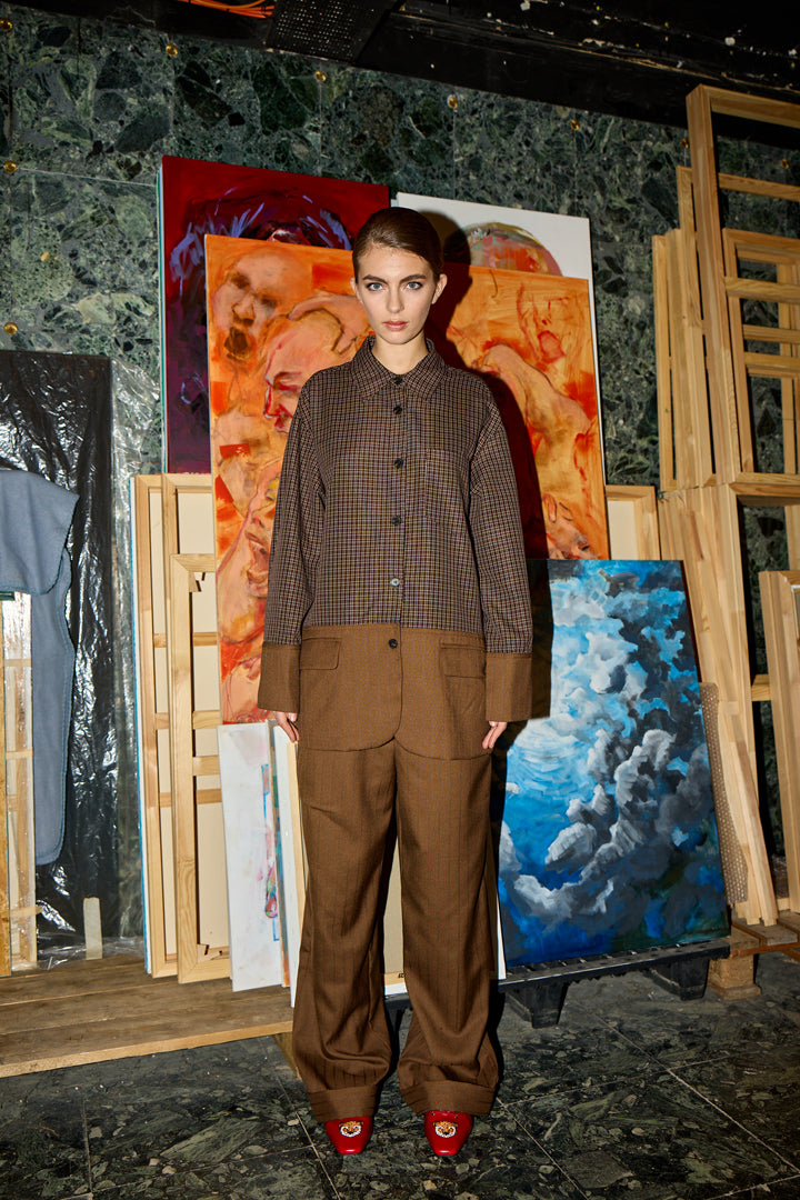 HUNKØN Irena Trousers Trousers Brown