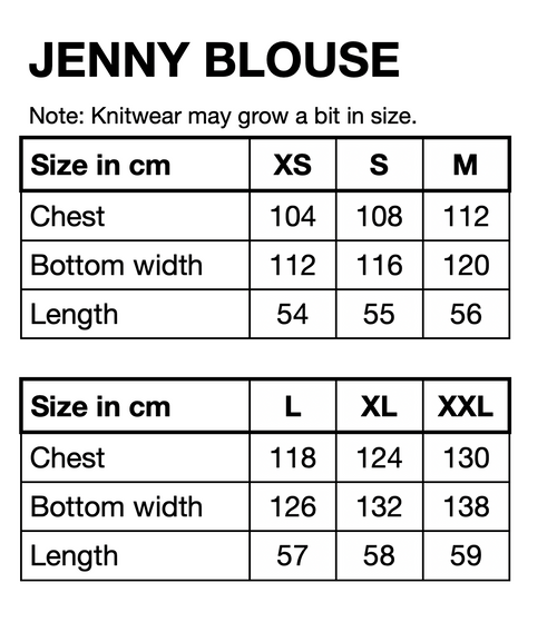 HUNKØN Jenny Knit Blouse Blouses White