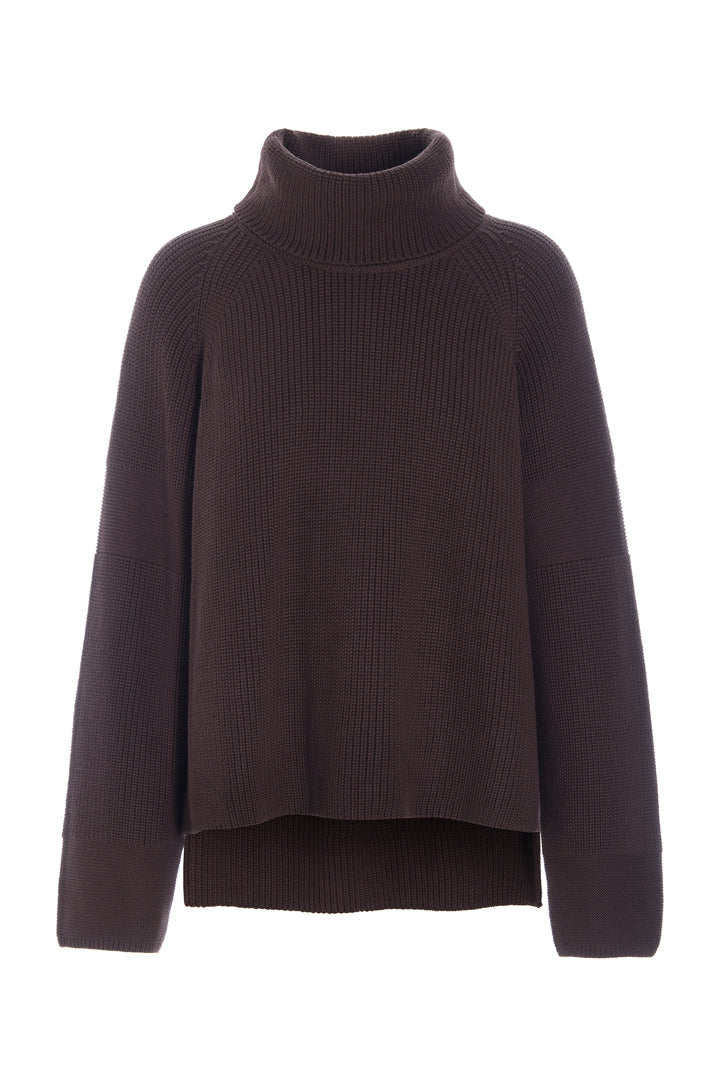 HUNKØN Jules Knit Blouse Blouses Chestnut