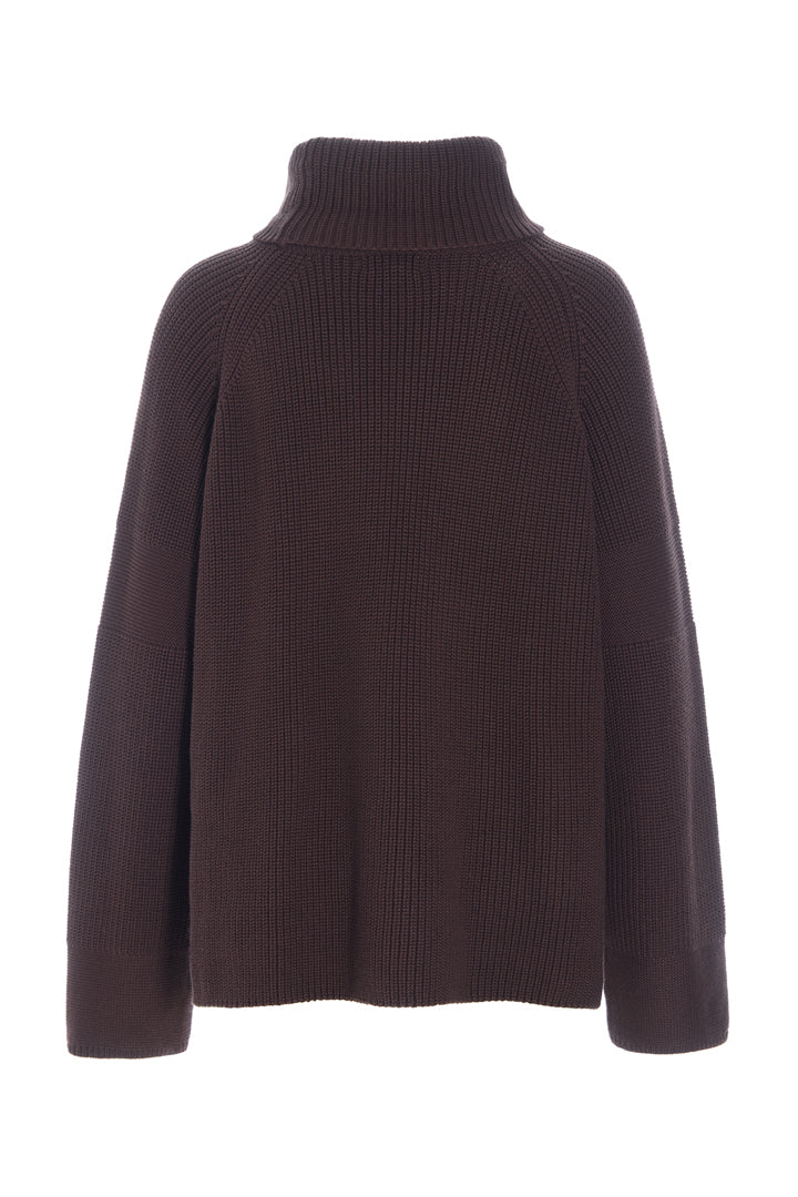 HUNKØN Jules Knit Blouse Blouses Chestnut