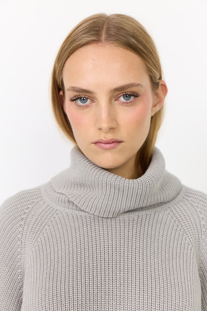 HUNKØN Jules Knit Blouse Blouses Grey