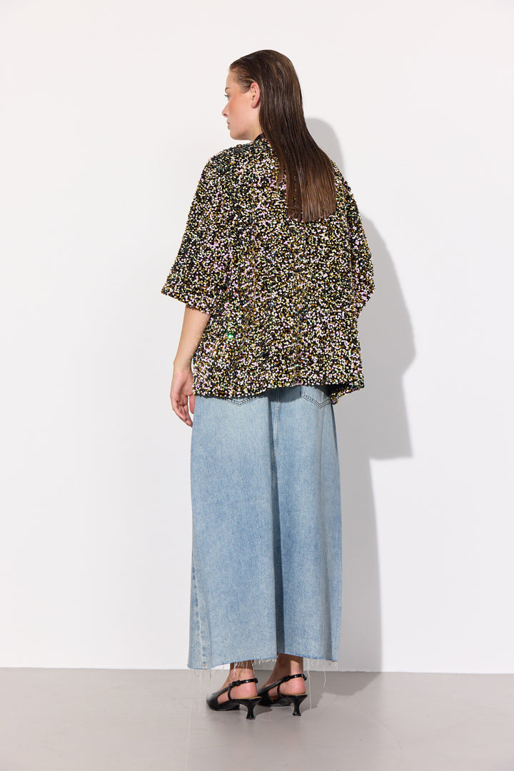 HUNKØN Kaia Sequin Jacket Jackets White