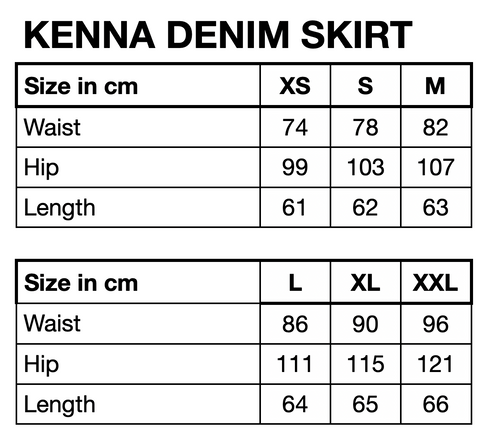 HUNKØN Kenna Denim Skirt Skirts Light Denim