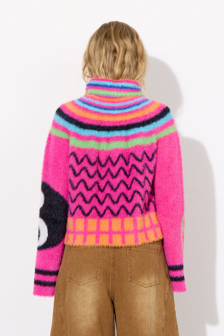 HUNKØN Kitti Knit Blouse Blouses Green Eye