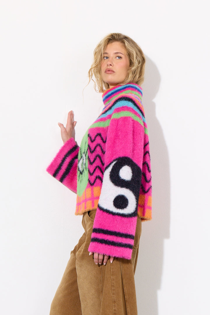 HUNKØN Kitti Knit Blouse Blouses Green Eye