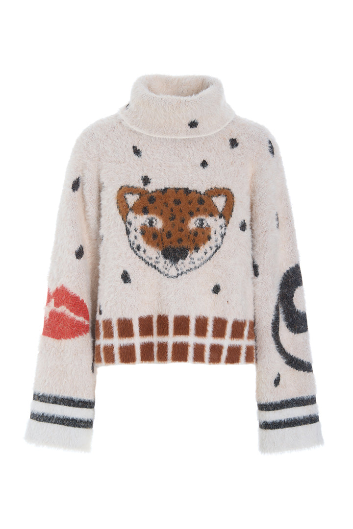 HUNKØN Kitti Knit Blouse Blouses Soft Leo