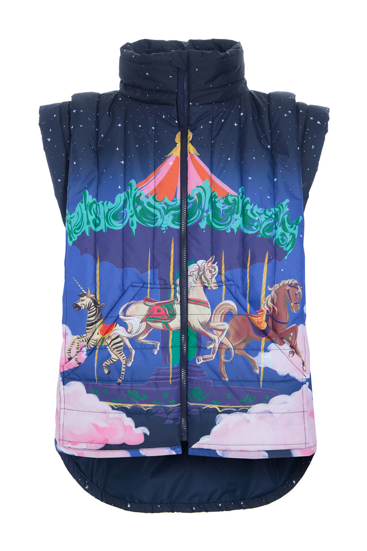 HUNKØN Kiwi Short Vest Vests Dream Fairground Art Print