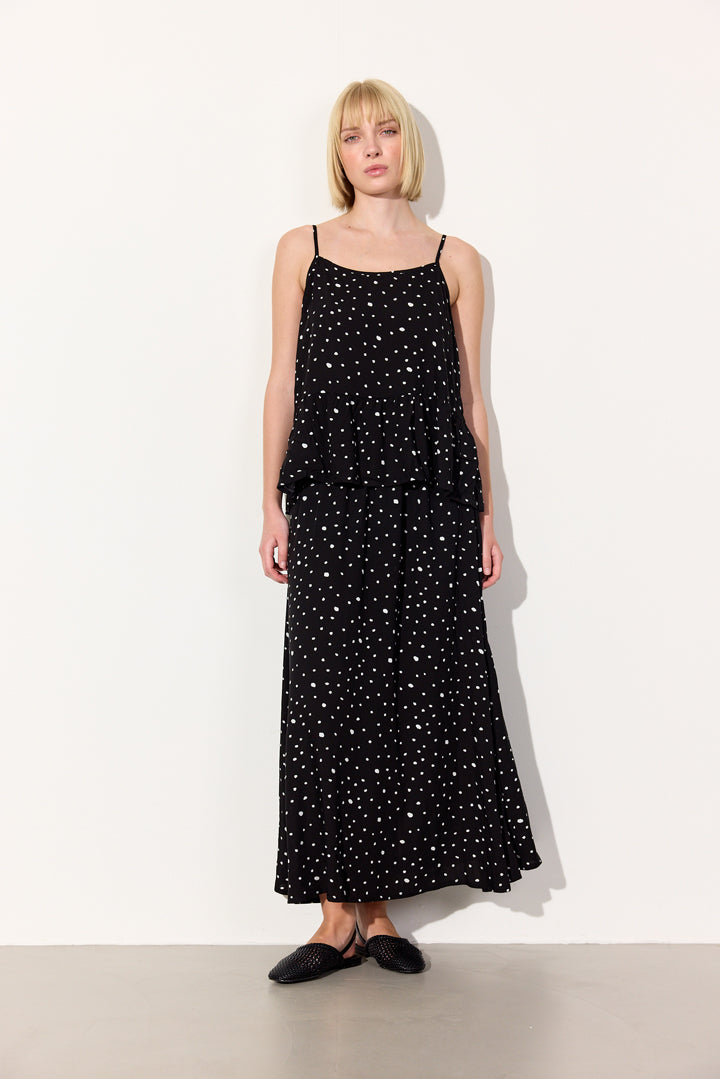 HUNKØN Kris Top Tops Black w/White dots