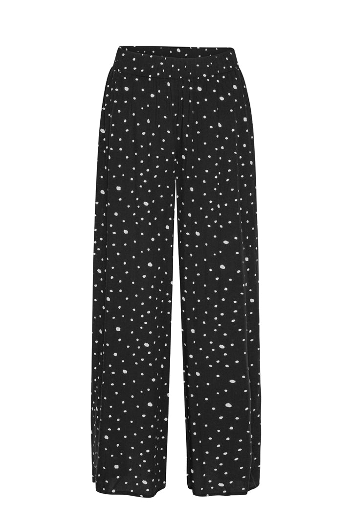 HUNKØN Kris Trousers Trousers Black w/White dots
