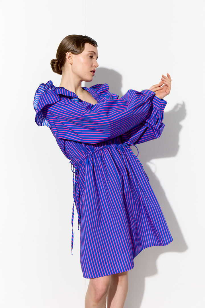 HUNKØN Lucinda Dress Dresses Blue Striped