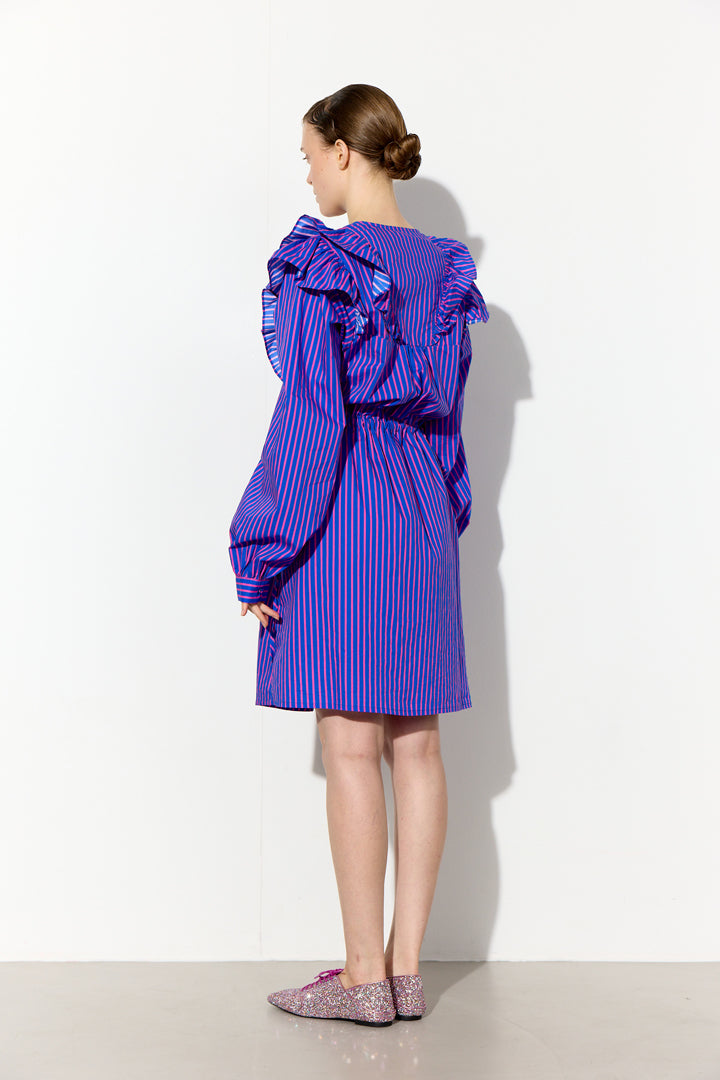 HUNKØN Lucinda Dress Dresses Blue Striped