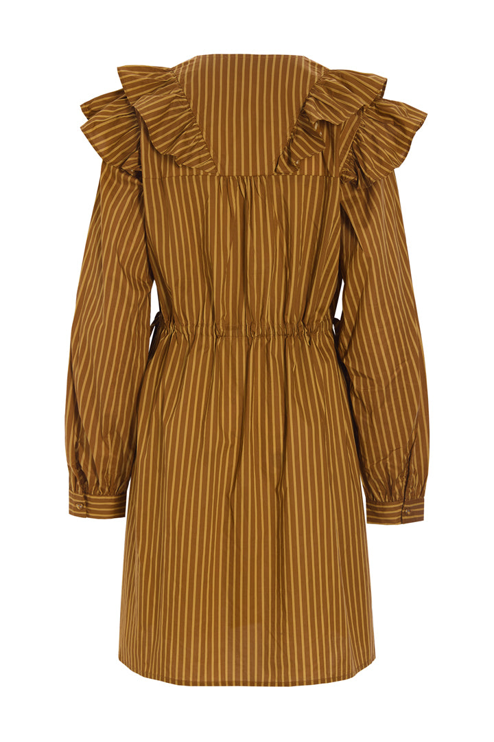 HUNKØN Lucinda Dress Dresses Caramel Striped