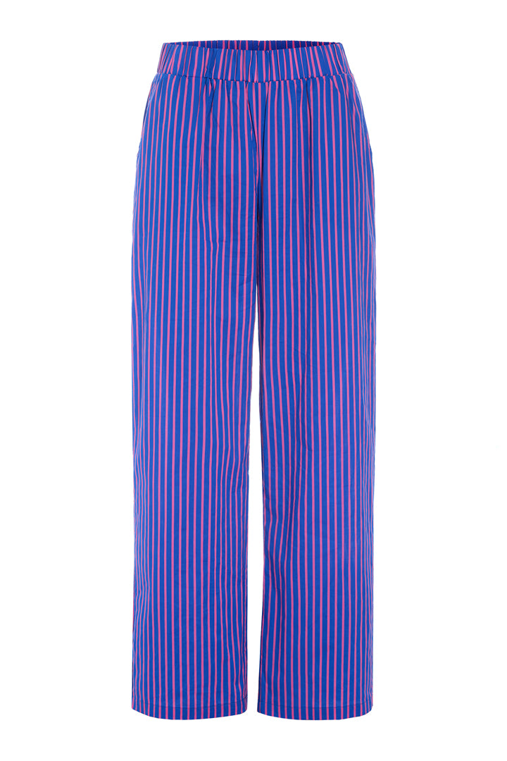 HUNKØN Lucinda Trousers Trousers Blue Striped
