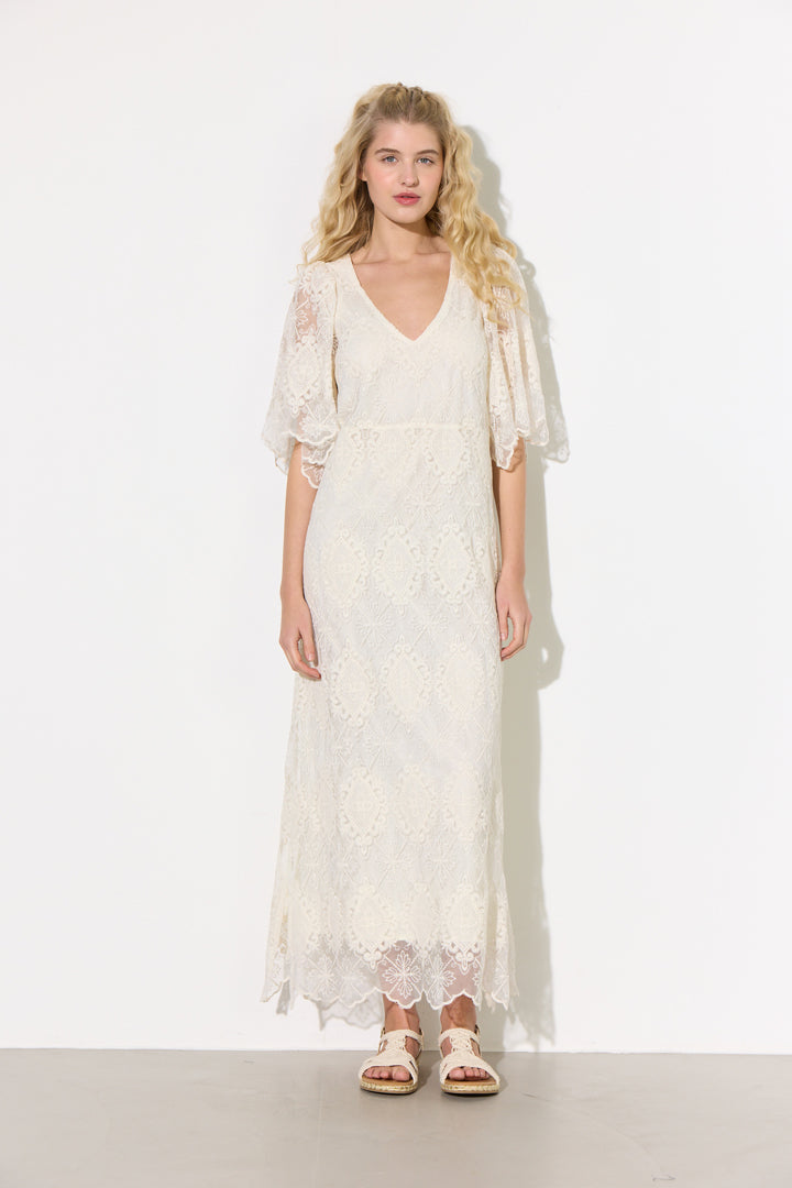 HUNKØN Lulu Lace Dress Dresses Cream Lace
