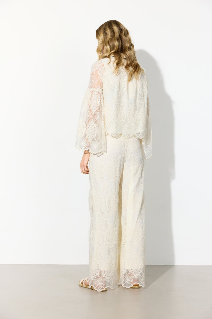 HUNKØN Lulu Lace Shirt Shirts Cream Lace
