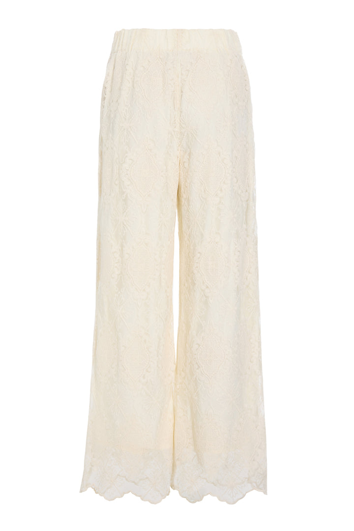 HUNKØN Lulu Lace Trousers Trousers Cream Lace