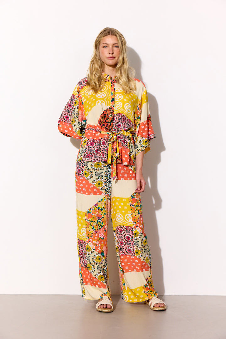 HUNKØN Madelaine Shirt Shirts Yellow Patchwork