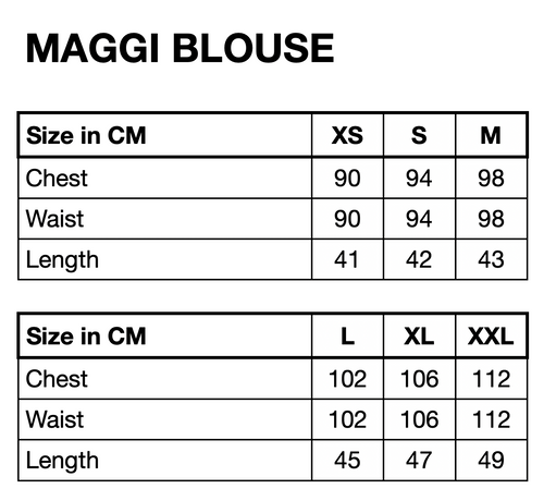 HUNKØN Maggi Blouse Shirts Blue Daisy