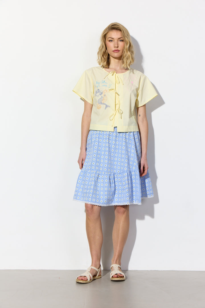 HUNKØN Maggi Skirt Skirts Blue Daisy