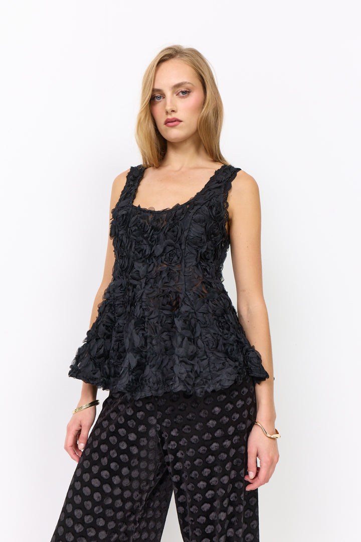 HUNKØN Marianne Top Tops Black