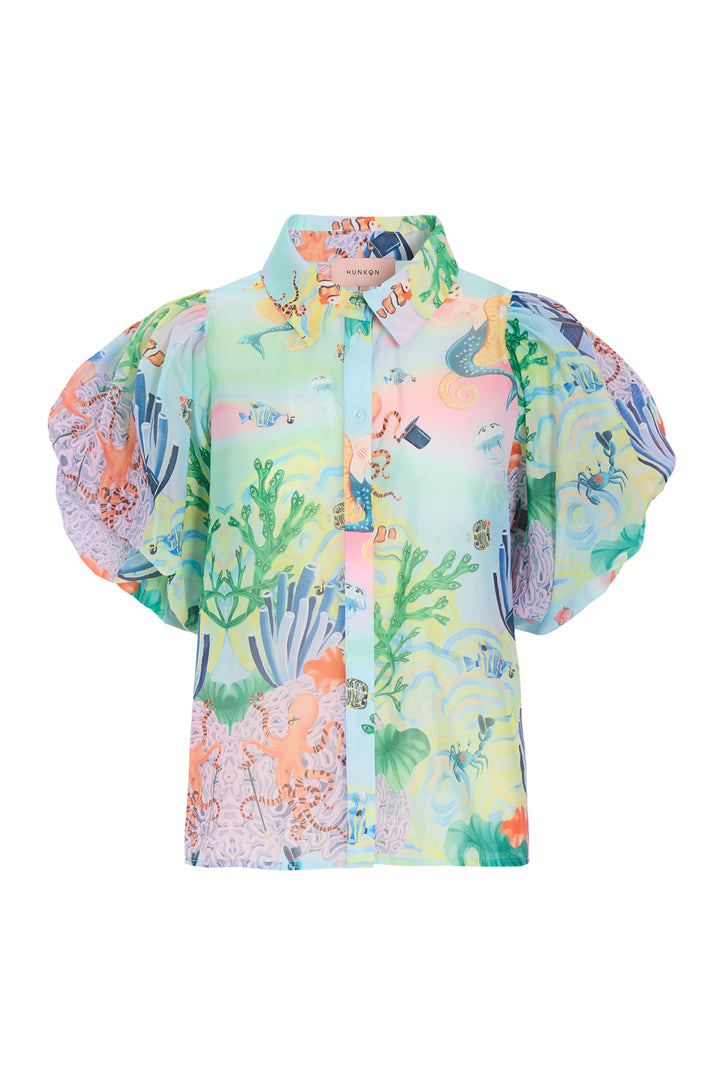 HUNKØN Marina Shirt Shirts Ocean Life Art Print