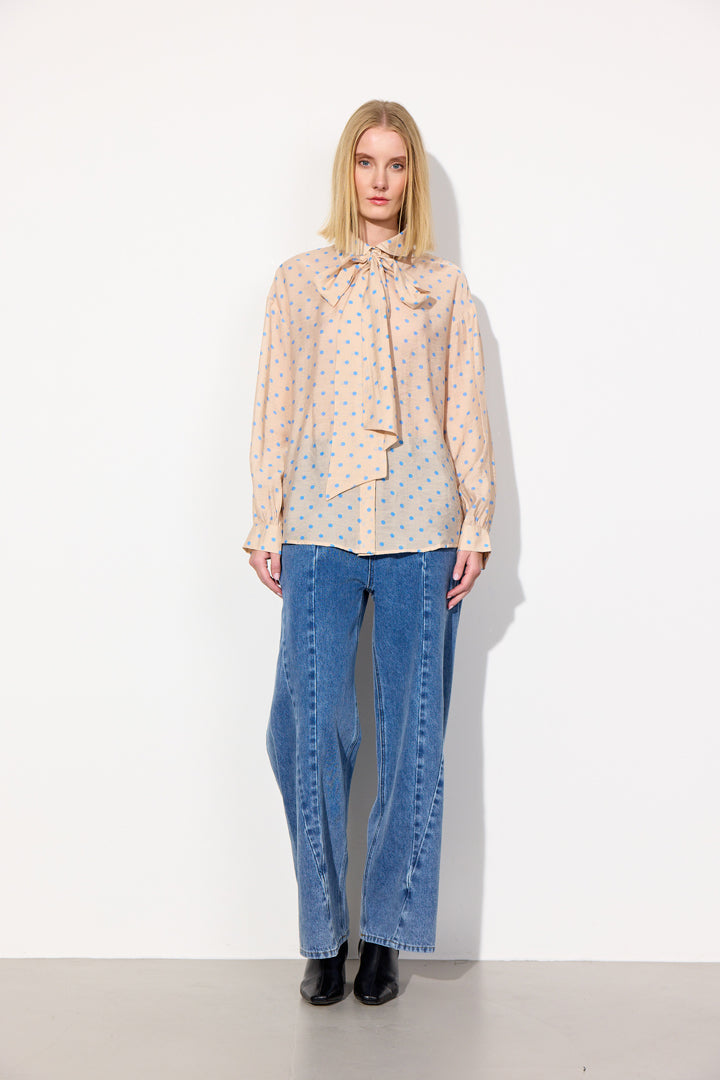 HUNKØN May Shirt Shirts Cream