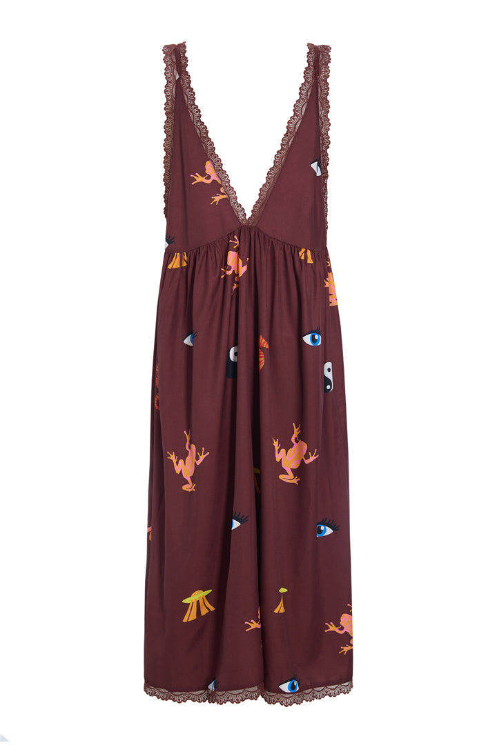HUNKØN Mirabelle Dress Dresses Trippy Tales Art Print