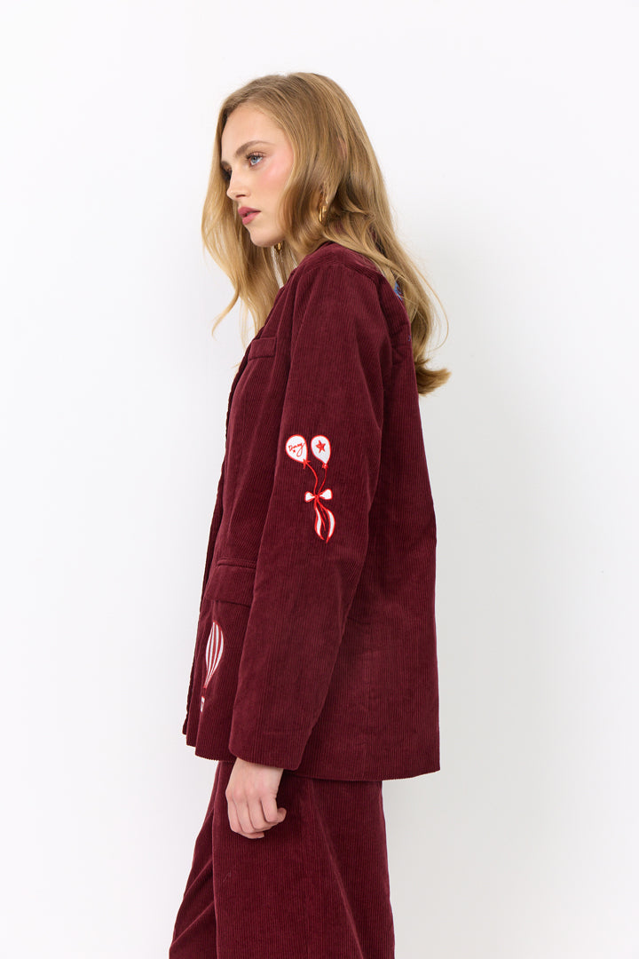 HUNKØN Nadine Blazer Jackets Burgundy