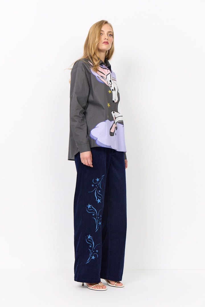 HUNKØN Nadine Trousers Trousers Navy