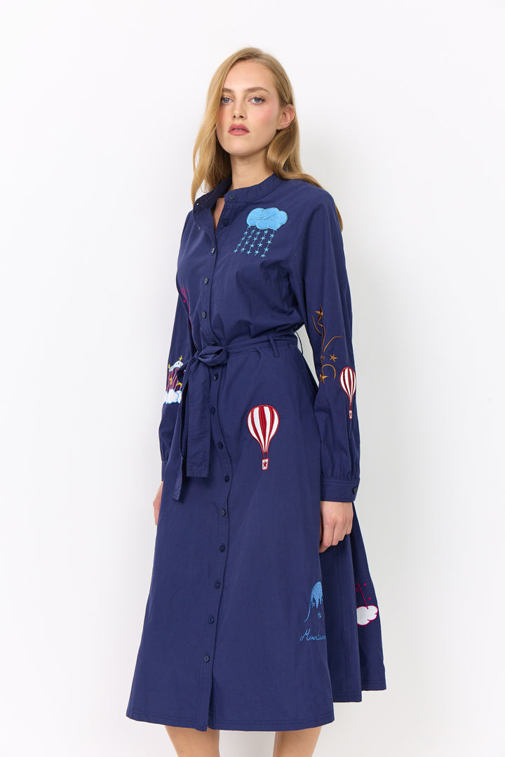 HUNKØN Nicole Dress Dresses Navy