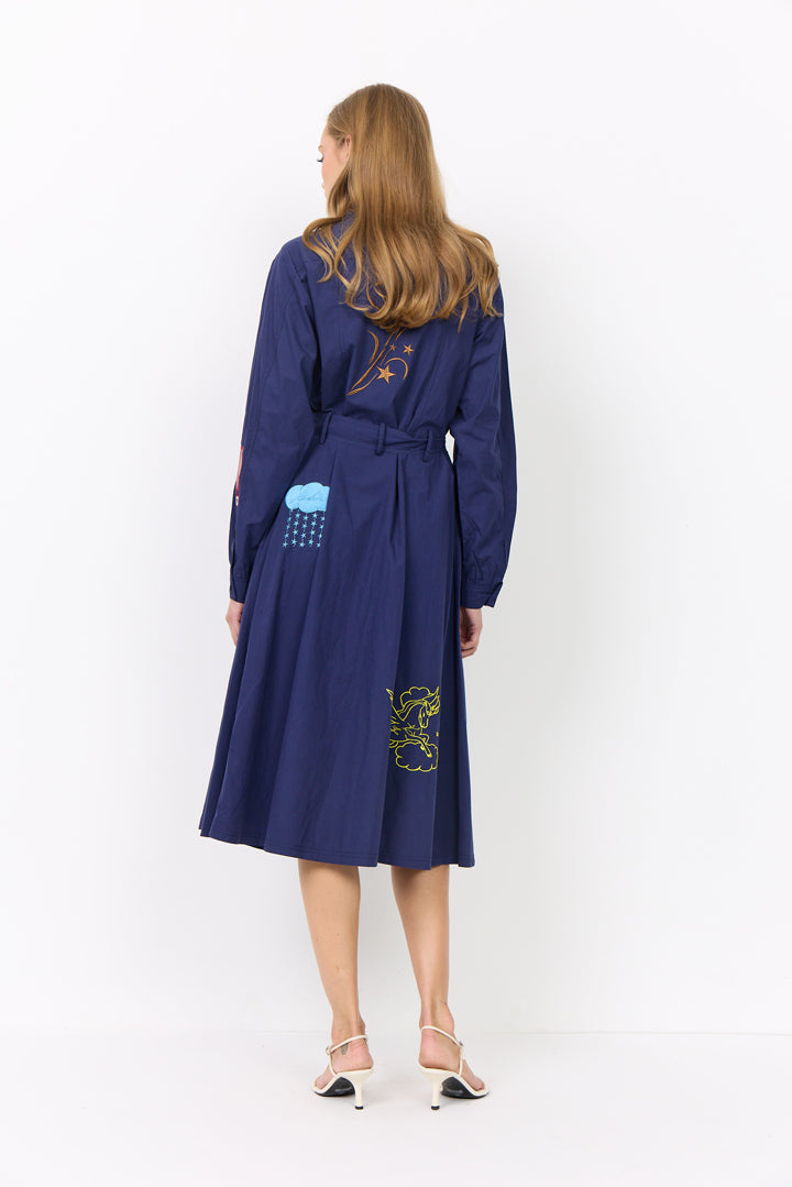 HUNKØN Nicole Dress Dresses Navy
