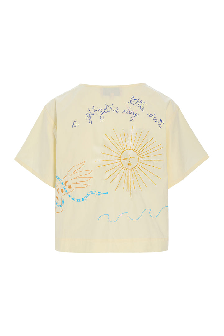 HUNKØN Nima Shirt Shirts Cream Yellow