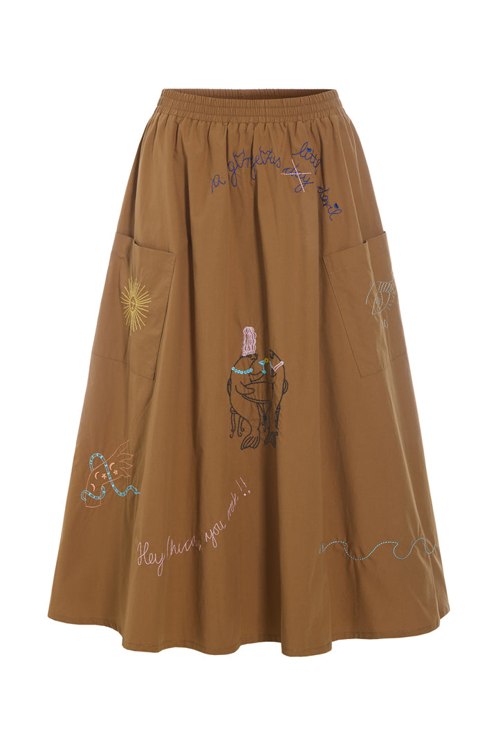 HUNKØN Nima Skirt Skirts Caramel