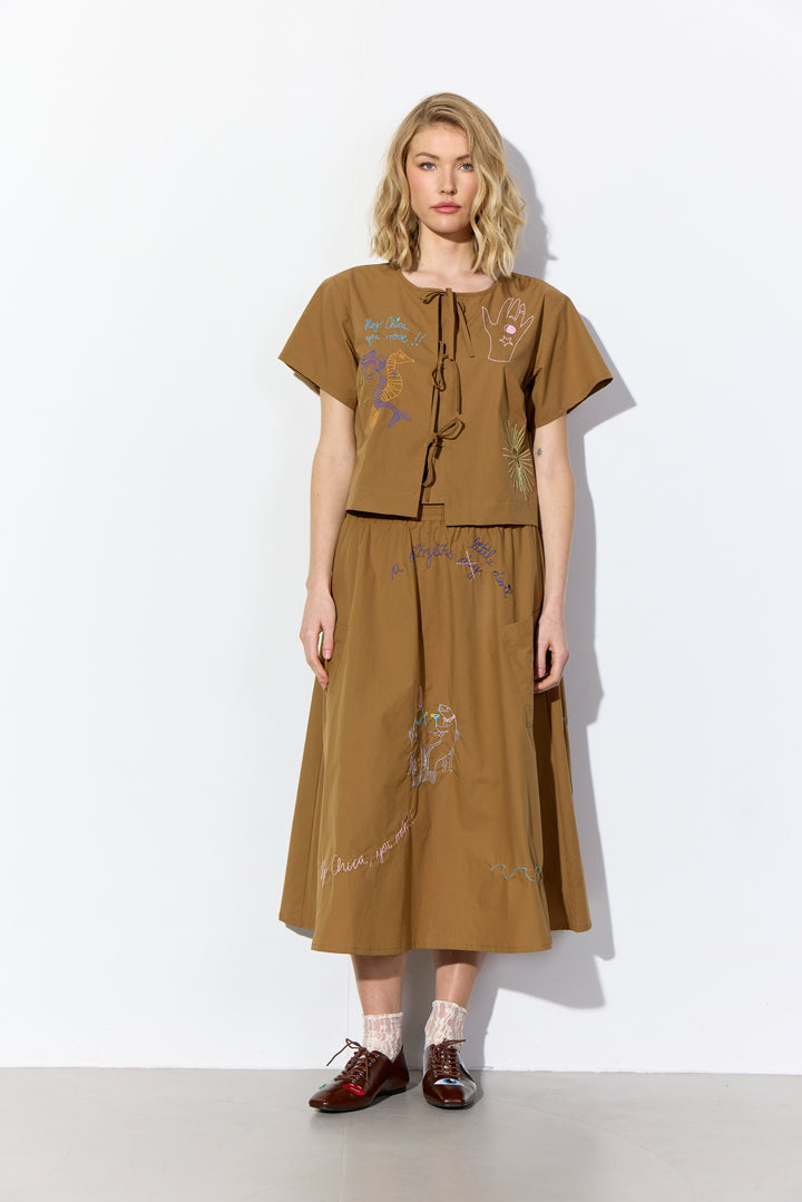 HUNKØN Nima Skirt Skirts Caramel
