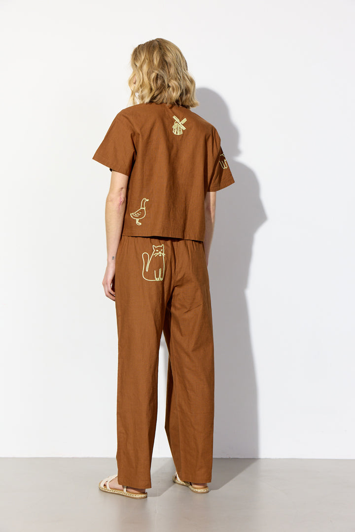 HUNKØN Nina Shirt Shirts Brown
