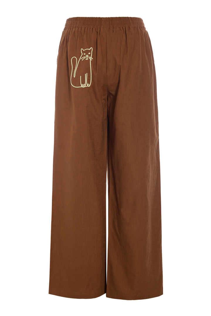 HUNKØN Nina Trousers Trousers Brown
