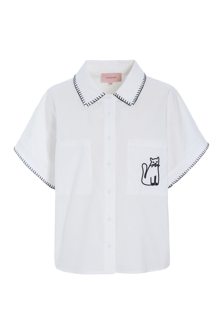 HUNKØN Oda Shirt Shirts White