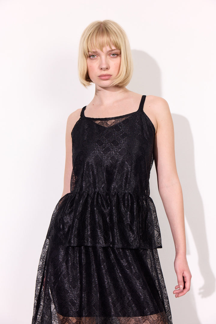 HUNKØN Ofelia Top Tops Black