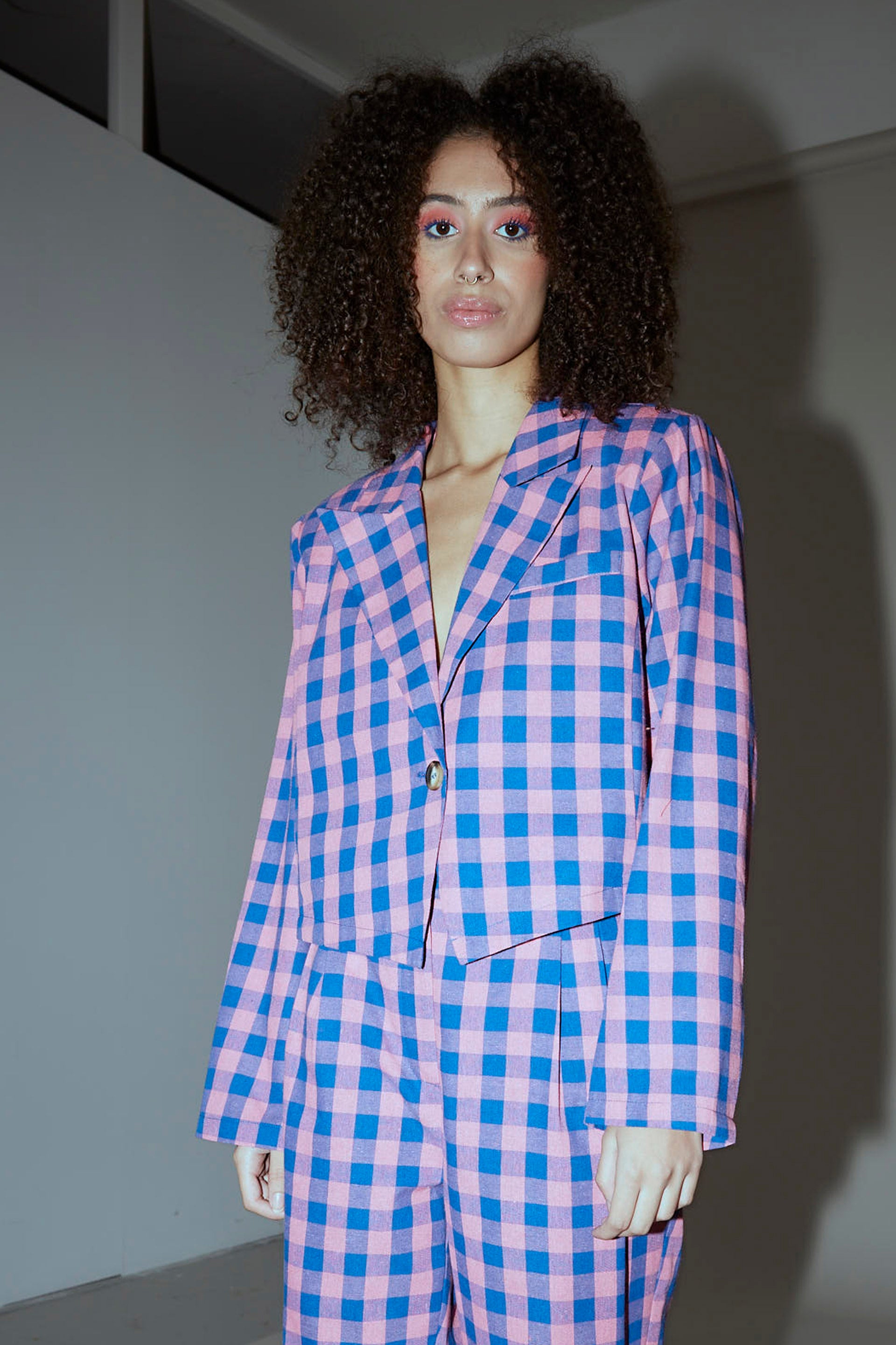 HUNKØN Pamela Jacket Jackets Pink Checked