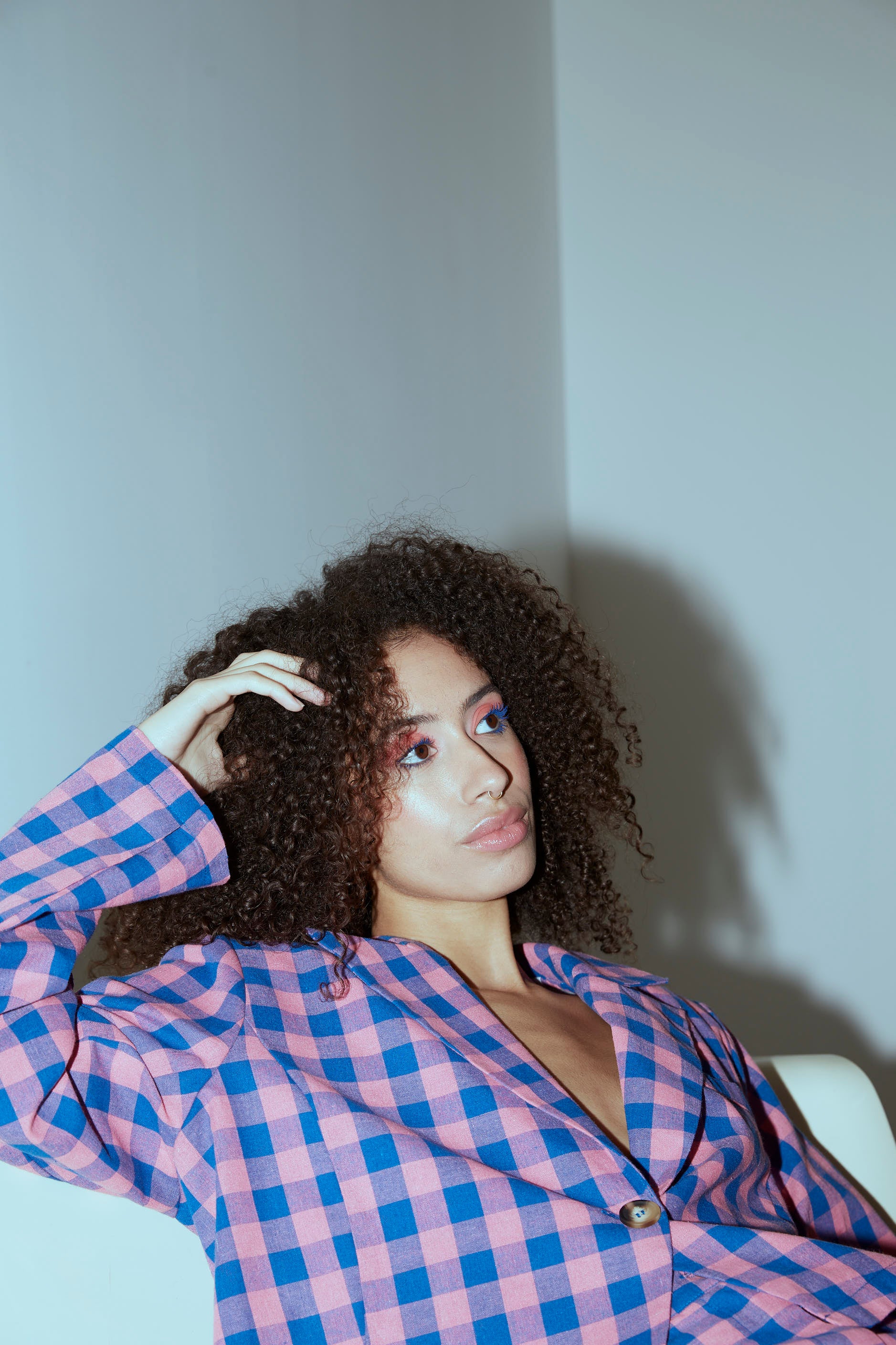HUNKØN Pamela Jacket Jackets Pink Checked