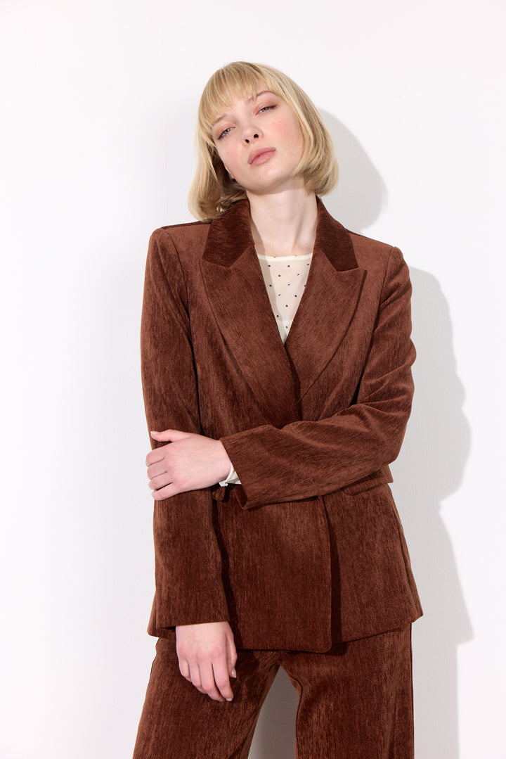 HUNKØN Petra Blazer Jackets Brown