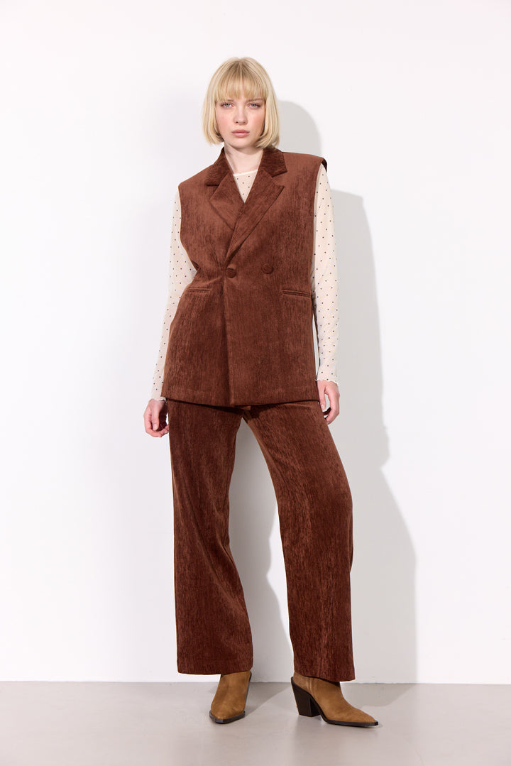 HUNKØN Petra Vest Vests Brown